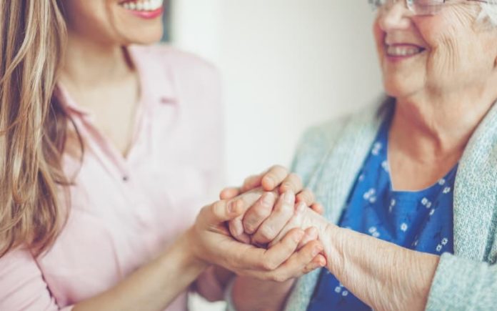 Daughter with her elderly mother intentional gifting